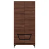 Dulap Vero 4 Usi VR09, 92x53.5x198 h cm, Pal Melaminat/MDF, Nuc Inchis picture - 1