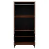 Dulap Vero 4 Usi VR09, 92x53.5x198 h cm, Pal Melaminat/MDF, Nuc Inchis picture - 4