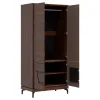 Dulap Vero 4 Usi VR09, 92x53.5x198 h cm, Pal Melaminat/MDF, Nuc Inchis picture - 5