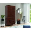 Dulap Vero 4 Usi VR09, 92x53.5x198 h cm, Pal Melaminat/MDF, Nuc Inchis picture - 2