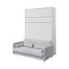 Lenart BED CONCEPT 180x200 cm - Pat rabatabil de perete vertical cu mecanism pneumatic si somiera inclusa + Canapea Fixa