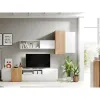 Living 3D, 220x45x53.55 cm, Alb/Stejar Craft Auriu picture - 2