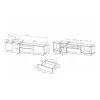 Living 3D, 220x45x53.55 cm, Alb/Stejar Craft Auriu picture - 6
