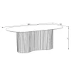 Masa Dining cu riflaje OSCAR 200, 200x100x76 cm, MDF Nuc/Mola picture - 4