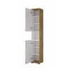 Mobilier de Baie Fargo, 5 Piese, Fronturi MDF,  Stejar Auriu Harbor/ Alb Lucios picture - 2