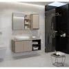 Mobilier de Baie Irvine B, 3 Corpuri Supendate, Fronturi MDF,  Beige Congo picture - 1