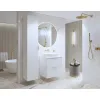 Mobilier de Baie Laura, 2 Corpuri Supendate, Fronturi MDF, Alb picture - 1