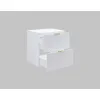Mobilier de Baie Laura, 2 Corpuri Supendate, Fronturi MDF, Alb picture - 4