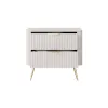 Noptiera Lante 2 Sertare, 63.2x38x55.3 cm, MDF, Beige picture - 4
