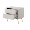 Noptiera Lante 2 Sertare, 63.2x38x55.3 cm, MDF, Beige picture - 5