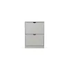 Pantofar Corry, 2 sertare, 60x24x83 cm, Pal Melaminat/MDF,  Gri picture - 1