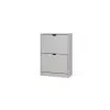 Pantofar Corry, 2 sertare, 60x24x83 cm, Pal Melaminat/MDF,  Gri picture - 2