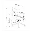 Scaun de Birou Pentru Copii - Herning 25004, 52x58x84-92 h cm, Stofa Raiata, Gri picture - 7