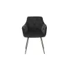 Scaun Marek, 57x60x83 cm, Velvet Negru picture - 5