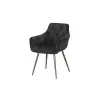 Scaun Marek, 57x60x83 cm, Velvet Negru picture - 4