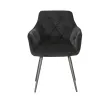 Scaun Marek, 57x60x83 cm, Velvet Negru picture - 2