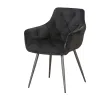 Scaun Marek, 57x60x83 cm, Velvet Negru picture - 1