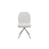 Scaun Noris, 47.5x62x90.5 h cm, Stofa, Alb picture - 2