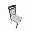 Scaun Omer, 44x50x90 cm, Lemn, Nuc Inchis/Stofa Beige picture - 2