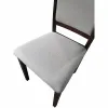 Scaun Omer, 44x50x90 cm, Lemn, Nuc Inchis/Stofa Beige picture - 5