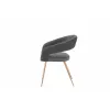Scaun Seul, 58x57x77 cm, Catifea, Gri Inchis picture - 4