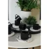 Set Ceai(12 bucati) Ivory-X00017420, Ceramica, Negru/Alb picture - 1