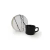 Set Ceai(12 bucati) Ivory-X00017420, Ceramica, Negru/Alb picture - 3