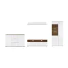 Set Living Zele, 4 Piese, Stejar Wotan/Alb Lucios picture - 2