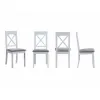 Set Masa Extensibila Clover, 160-200x90x76 h cm + 4 Scaune Haris, Lemn/MDF, Alb picture - 4