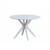 Set Masa Tomisa  Ø106x76 h cm + 4 Scaune Haris, Lemn/MDF, Alb picture - 3