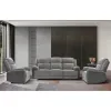 Set Recliner Electric Orso 3RR-1R-1R, Canapea 3RR - 226x94x104 cm,  Fotoliu 1R - 106x96x104 cm, - Stofa/Microfibra - Gri picture - 1