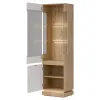 Vitrina Milton ML05, 54.5x40.5x193.5 h cm, Pal Melaminat/MDF,  Stejar Cremona/Alb Mat picture - 2