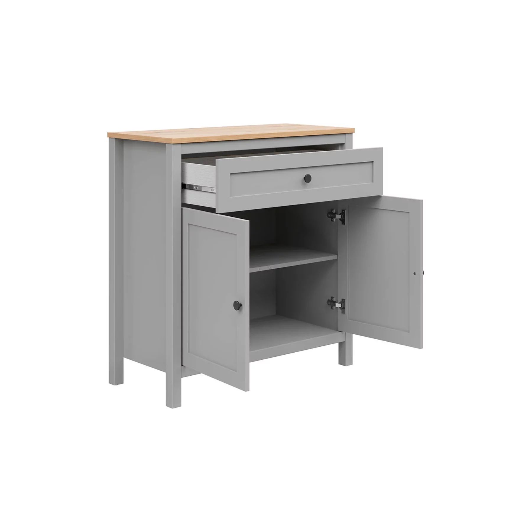 Comoda Salga, 2 Usi + Sertar, 89.5x40.5x93.5 cm, Pal Melaminat