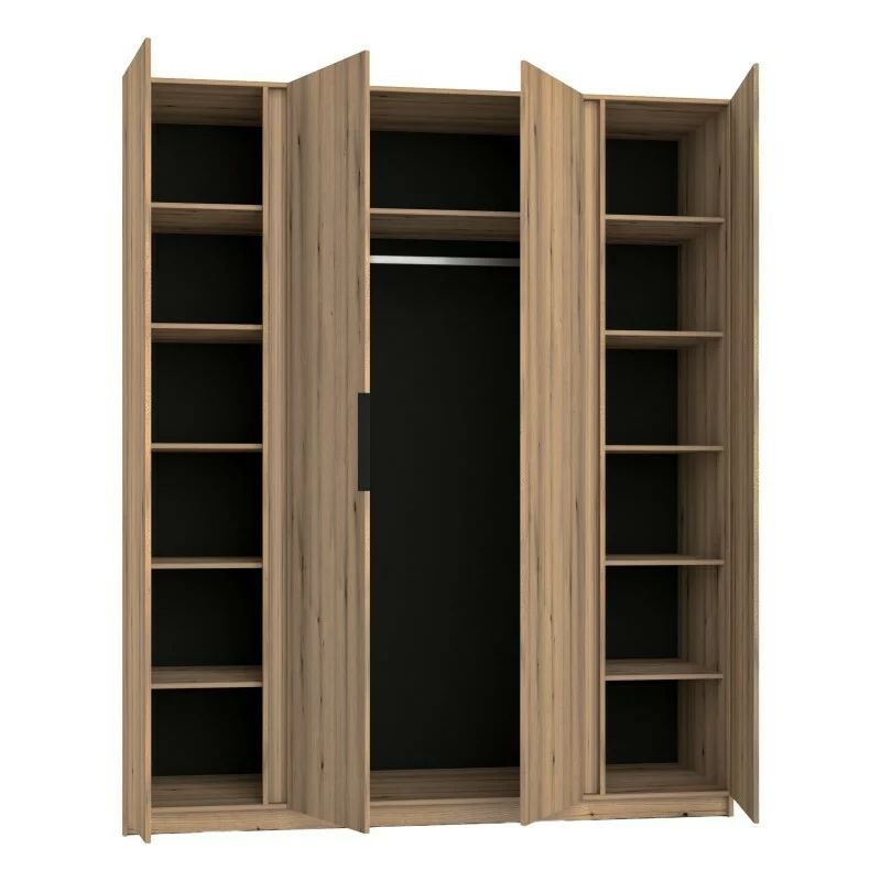 Dulap KAJA 4 Usi, EV/EV-BL 2F 2LAM , 200x61.9x239 cm, Stejar Evoke
