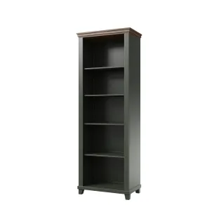 Biblioteca Cu Polite Evora, 71x42x200 cm, Verde/Stejar Lefkas