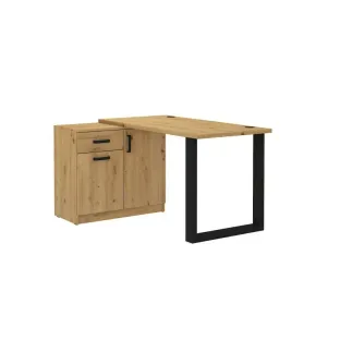 Birou Cu Dulap Malta SL 130, 138x107x75.3 cm, Metal/Pal Melaminat