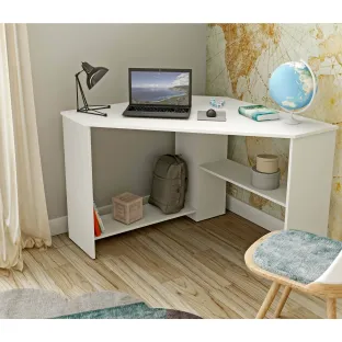 Birou de Colt Rino - 2497LY03, 80x80x73 cm, Alb