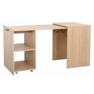 Birou Transformabil Smart, 140x60x72 CM, Pal Melaminat, Stejar Natur
