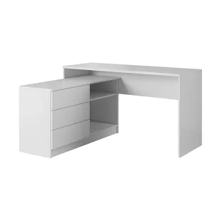Birou Teo, 138.2x50.4x76 cm, Alb Mat