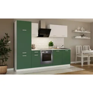 Bucatarie Toni 260 cm, Verde/Alb