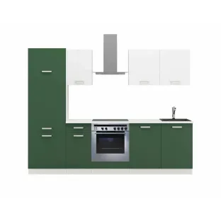 Bucatarie Toni 260 cm, Verde/Alb