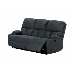 Canapea cu Recliner ASTHA 3R, 187x94x102 cm, Gri