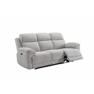 Canapea cu Recliner Electric, Herbert 3L, 227x97x102 cm,  Stofa, Beige
