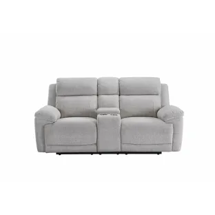 Canapea cu Recliner Electric si Bar, Herbert 2L, 201x97x102 cm,  Stofa, Beige
