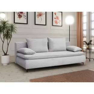 Canapea Extensibila 3 locuri, PASO, 200x97x88 H cm, Gri Deschis