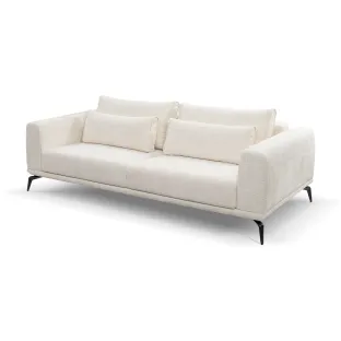 Canapea Extensibila Avignon, 234x115x71/82 cm, Stofa, Crem