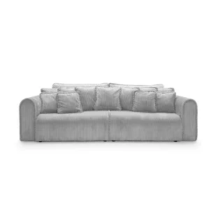 Canapea Extensibila Big Buddy Extra Large, 302x130x92 cm, Suprafata Pentru Dormit - 182x244 cm, Stofa - Gri Deschis