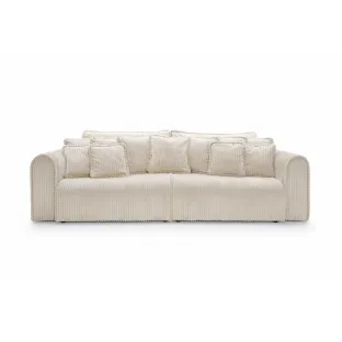 Canapea Extensibila Big Buddy Extra Large, 302x130x92 cm, Suprafata Pentru Dormit - 182x244 cm, Stofa - Beige Deschis