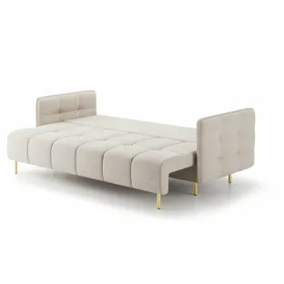 Canapea Extensibila Cavola Gold, 222x94x92 cm, Catifea Magic Velvet 2274 - Beige