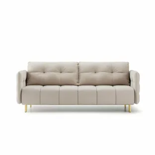 Canapea Extensibila Cavola Gold, 222x94x92 cm, Catifea Magic Velvet 2274 - Beige